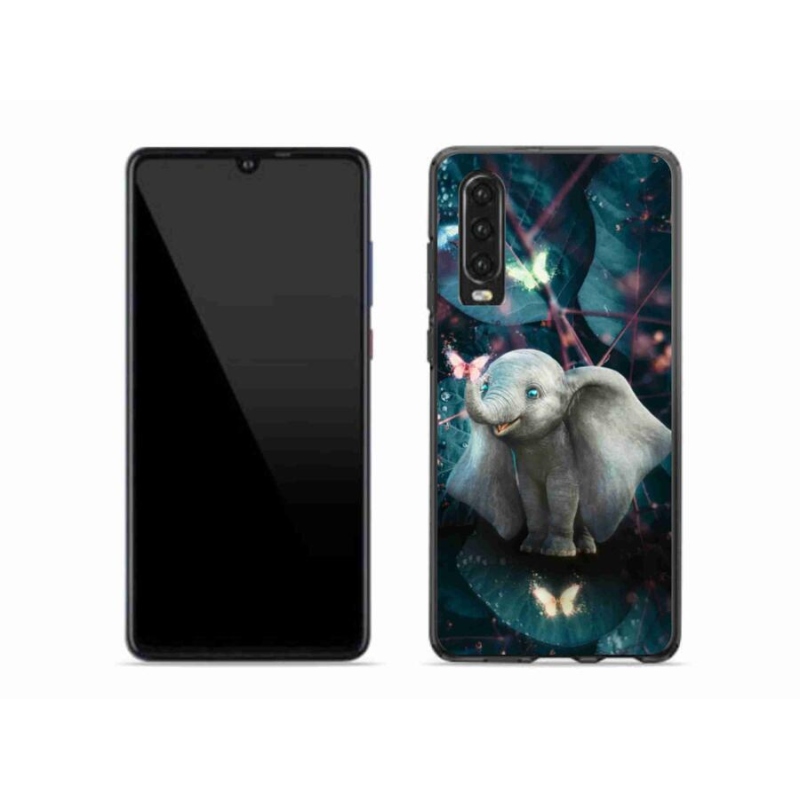 Gél borító mmCase a mobil Huawei P30-hoz - aranyos elefánt