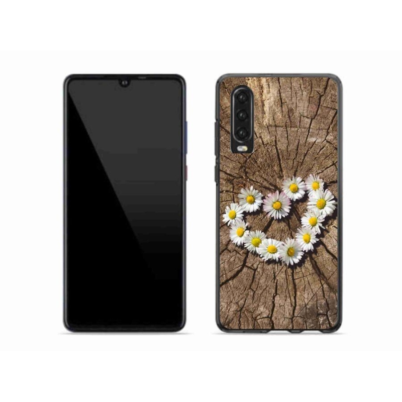 Gél borító mmCase mobil Huawei P30 - szív a százszorszépek szívéhez