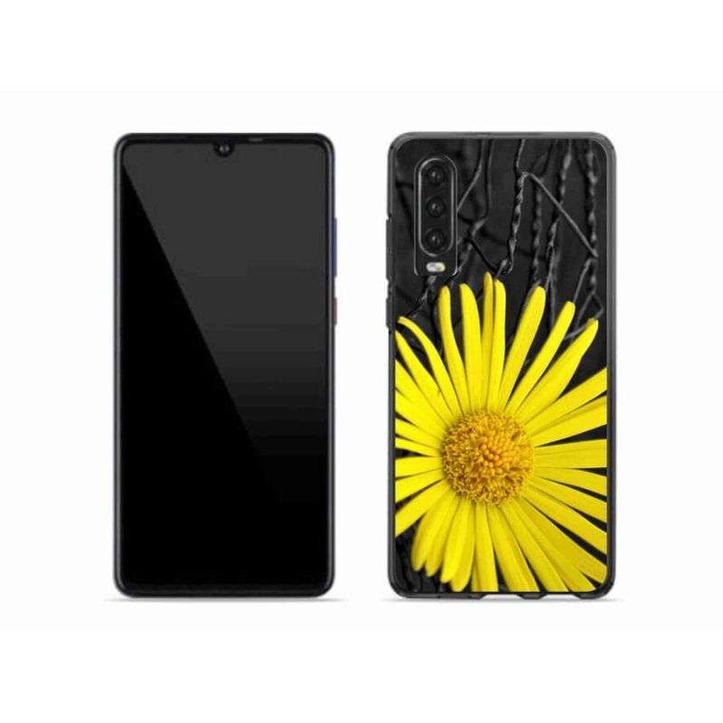 Gél borító mmCase a Huawei P30-hoz - sárga virág