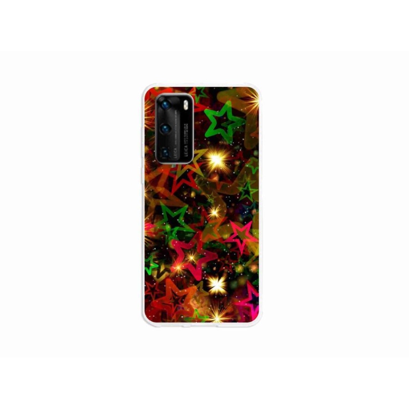 Gél borító mmCase mobil Huawei P40 - színes csillagok