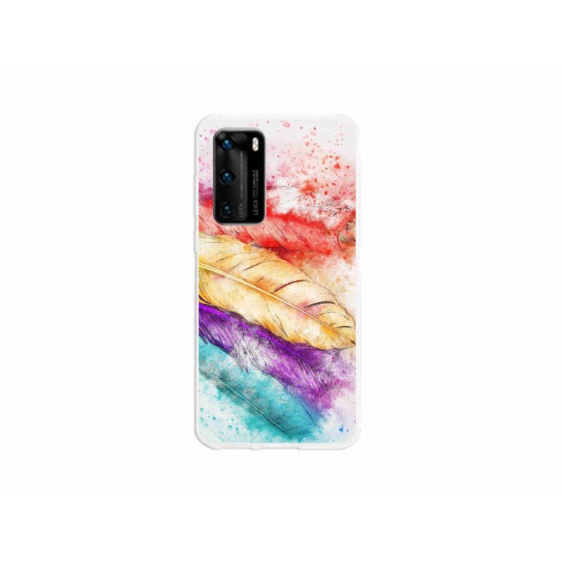 Gél borító mmCase a mobil Huawei P40 - színes toll