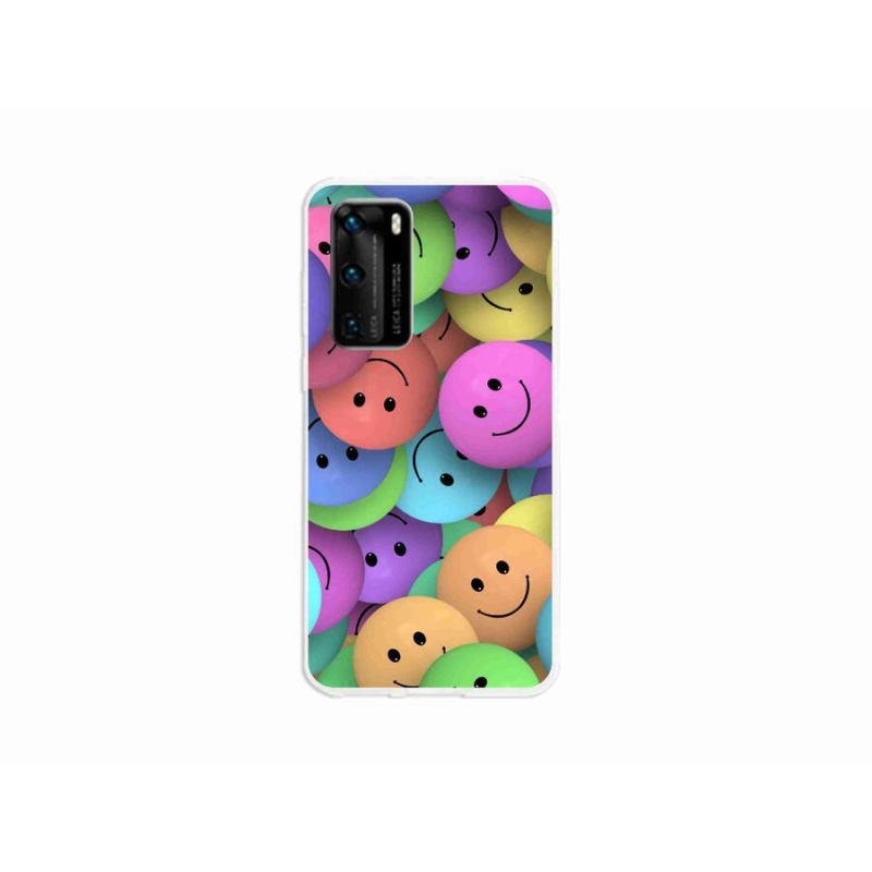Gél borító mmCase a Huawei P40 készülékhez - színes smiley-k