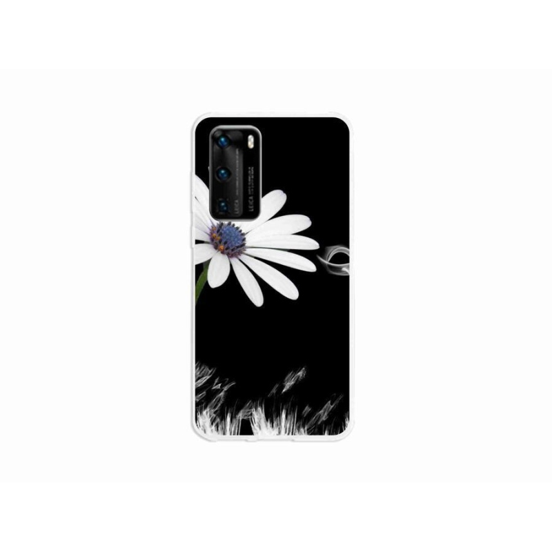 Gél borító mmCase a Huawei P40-hez - fehér virág