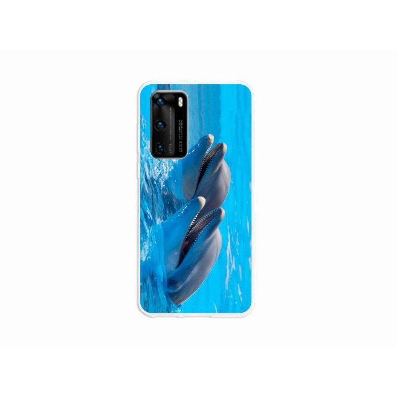 Gél borítás mmCase mobil Huawei P40 - delfinek - mobiltelefonhoz