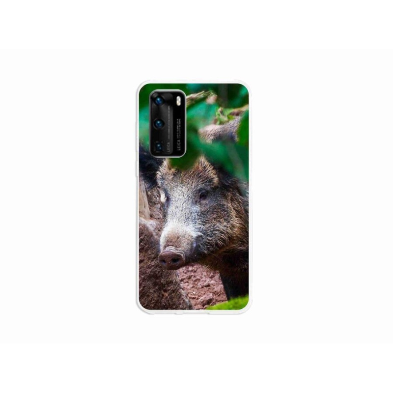 Gél borító mmCase mobil Huawei P40 - vaddisznóhoz