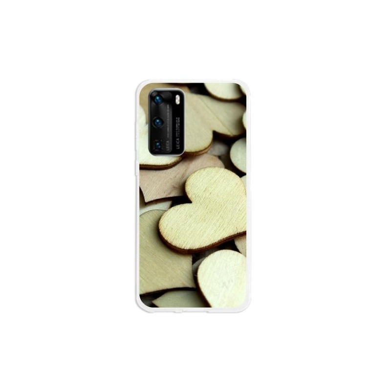 Gél borító mmCase mobil Huawei P40 - fa szívek