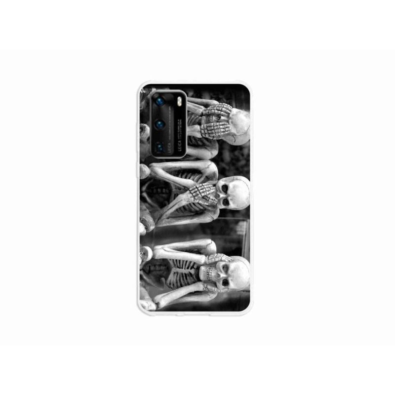 Gél borító mmCase mobil Huawei P40 - csontvázakhoz