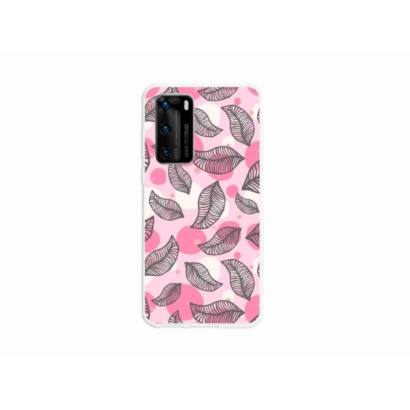 Gél borító mmCase mobil Huawei P40 - rajzfilm hulló levelek