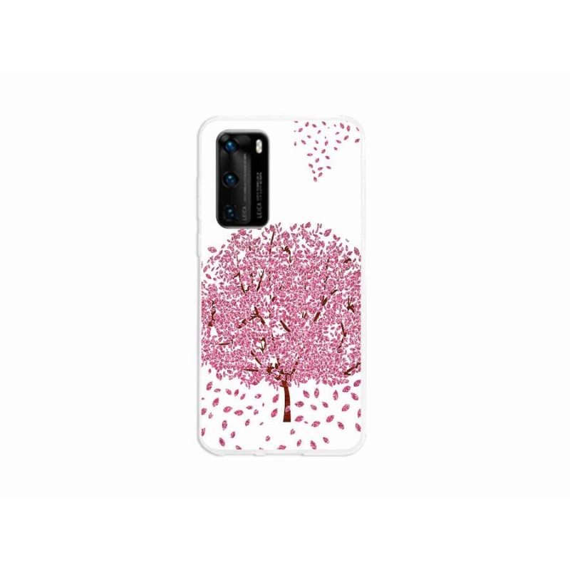 Gél borító mmCase a mobil Huawei P40 - rajzfilm fa levelekkel