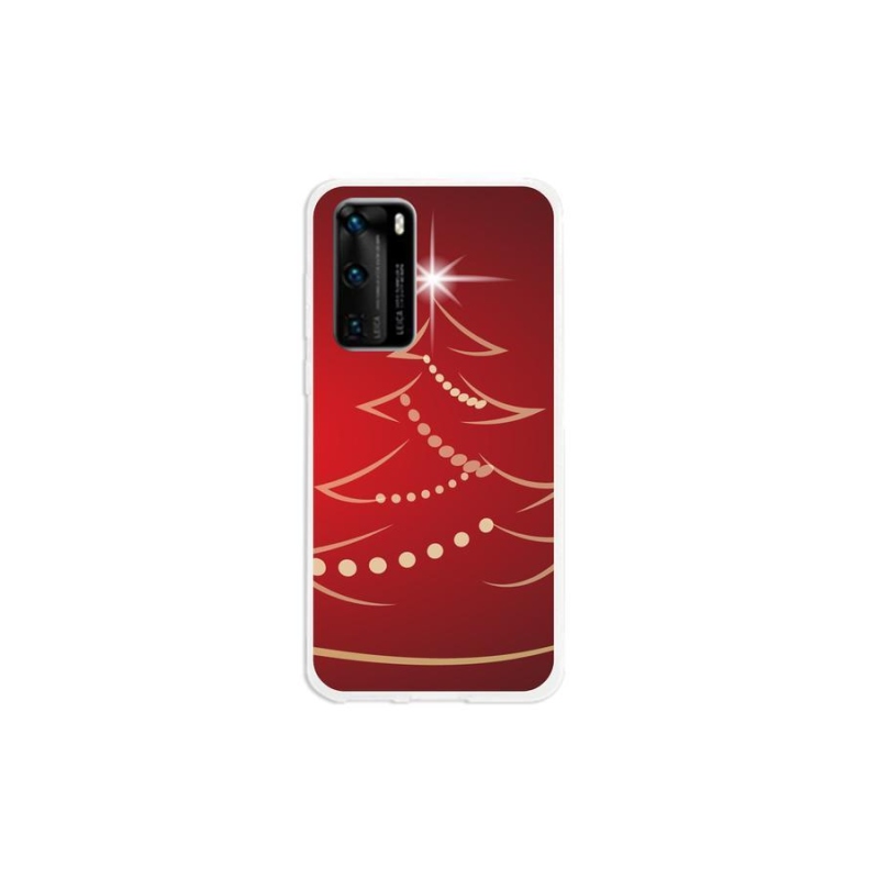 Gél borító mmCase mobil Huawei P40 - karácsonyfa karikatúra