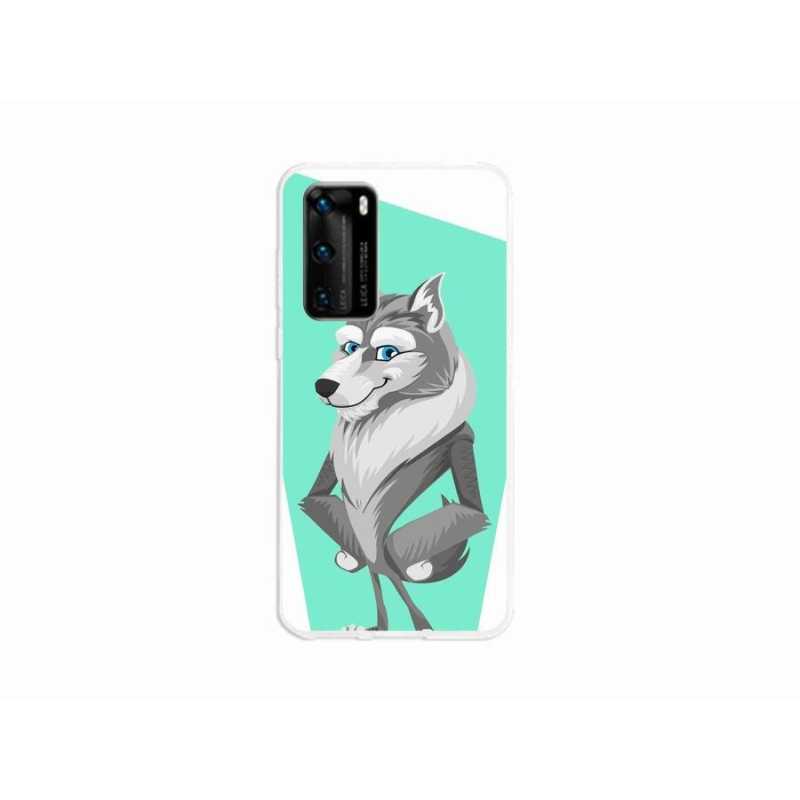 Gél borítás mmCase mobil Huawei P40 - rajzfilm farkas