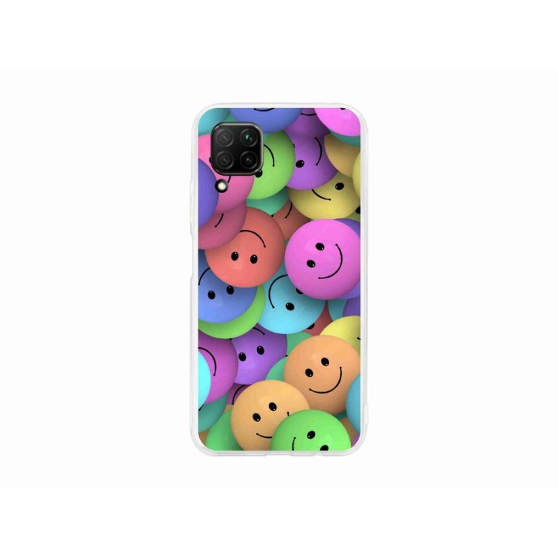 Gél borító mmCase a Huawei P40 Lite mobiltelefonon - színes smiley-k