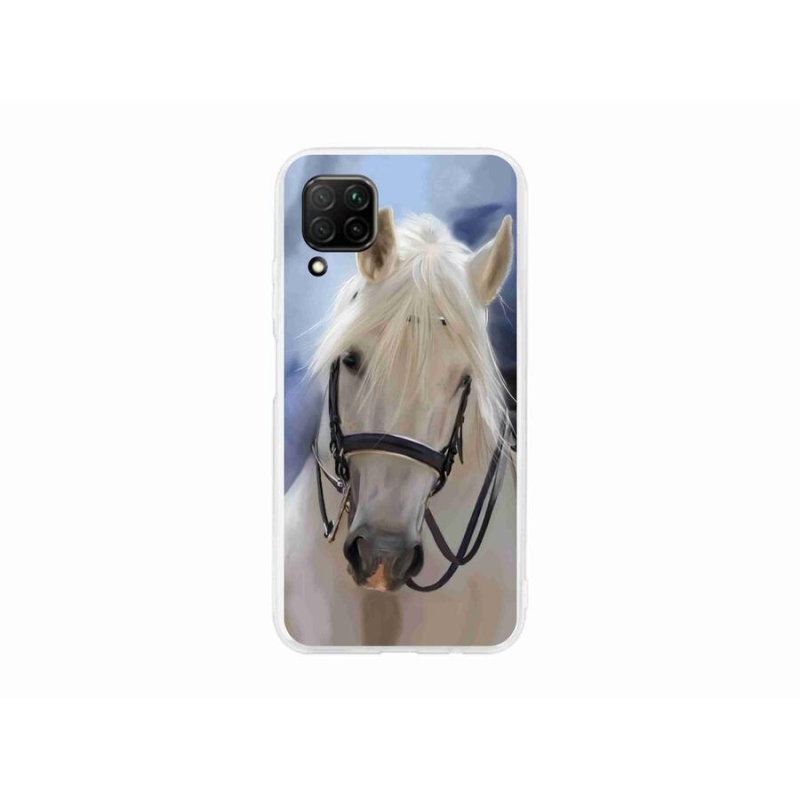 Gél borítás mmCase a Huawei P40 Lite készülékhez - fehér ló