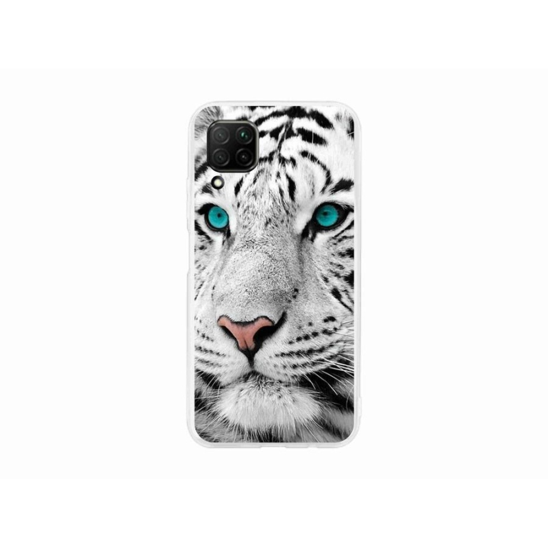 Gél borítás mmCase a Huawei P40 Lite készülékhez - fehér tigris