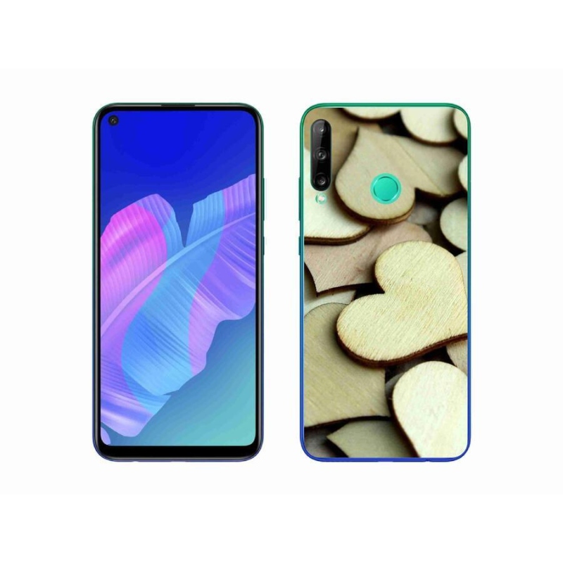 Gél borítás mmCase a Huawei P40 Lite E számára - fából készült szívek