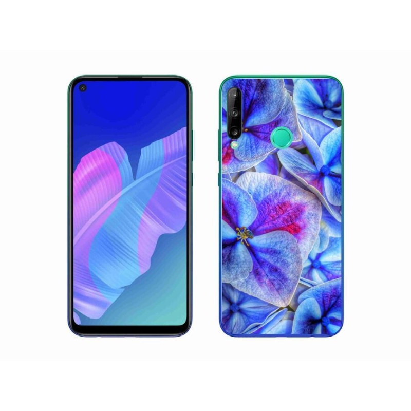Gél védőhuzat mmCase mobiltelefonhoz Huawei P40 Lite E - kék virág 1