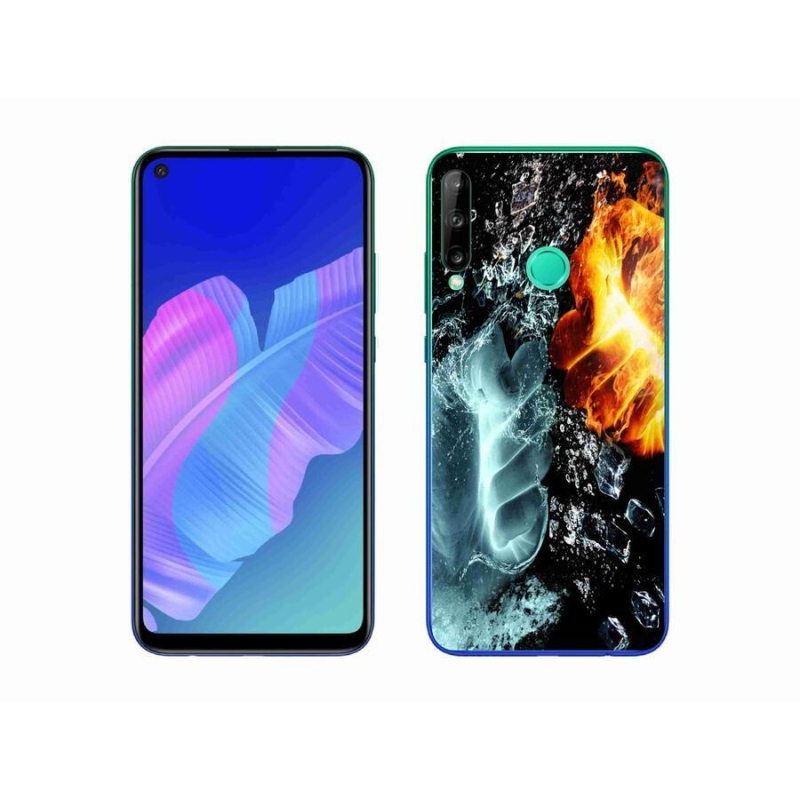 Zselés borítás mmCase a Huawei P40 Lite E - víz és tűz számára