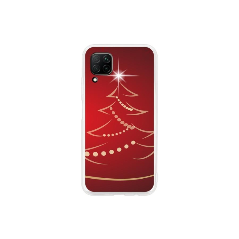 Gél borító mmCase mobil Huawei P40 Lite - karácsonyfa karikatúra