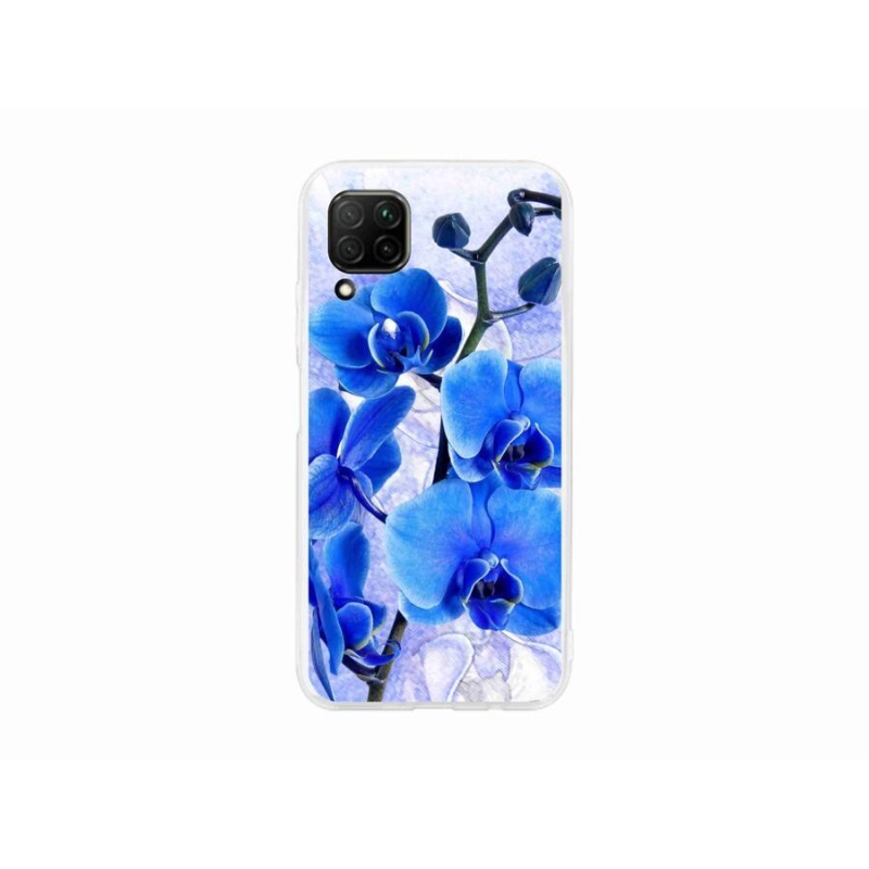 Gél borító mmCase mobiltelefonhoz Huawei P40 Lite - kék virágok