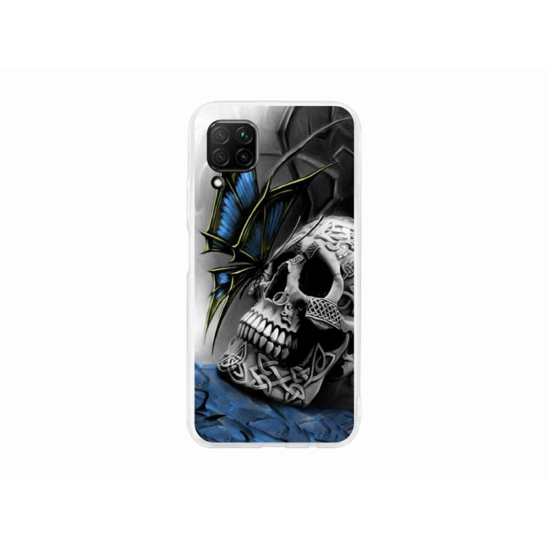 Gél borítás mmCase a Huawei P40 Lite-hoz - pillangó és koponya