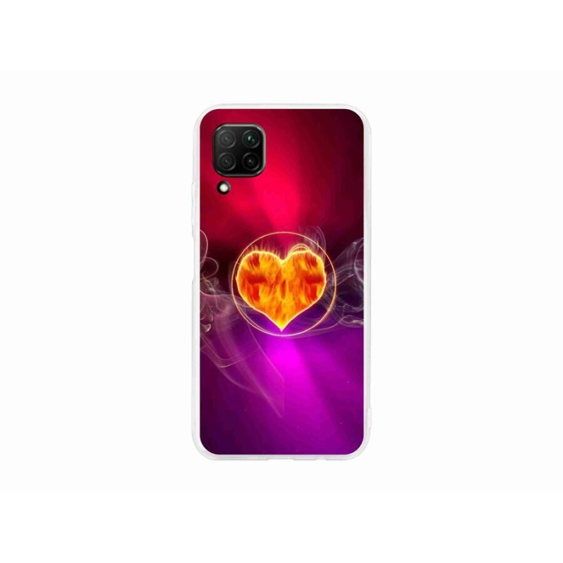 Gél borító mmCase a mobil Huawei P40 Lite - tüzes szívhez