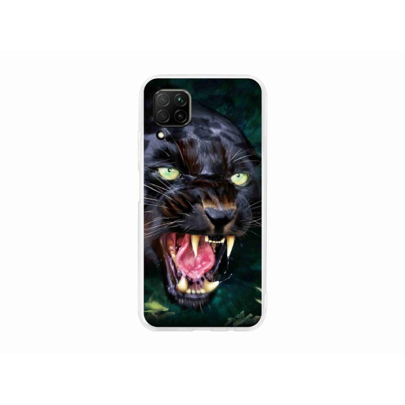 Gél borítás mmCase a Huawei P40 Lite készülékhez - dühös fekete párduc