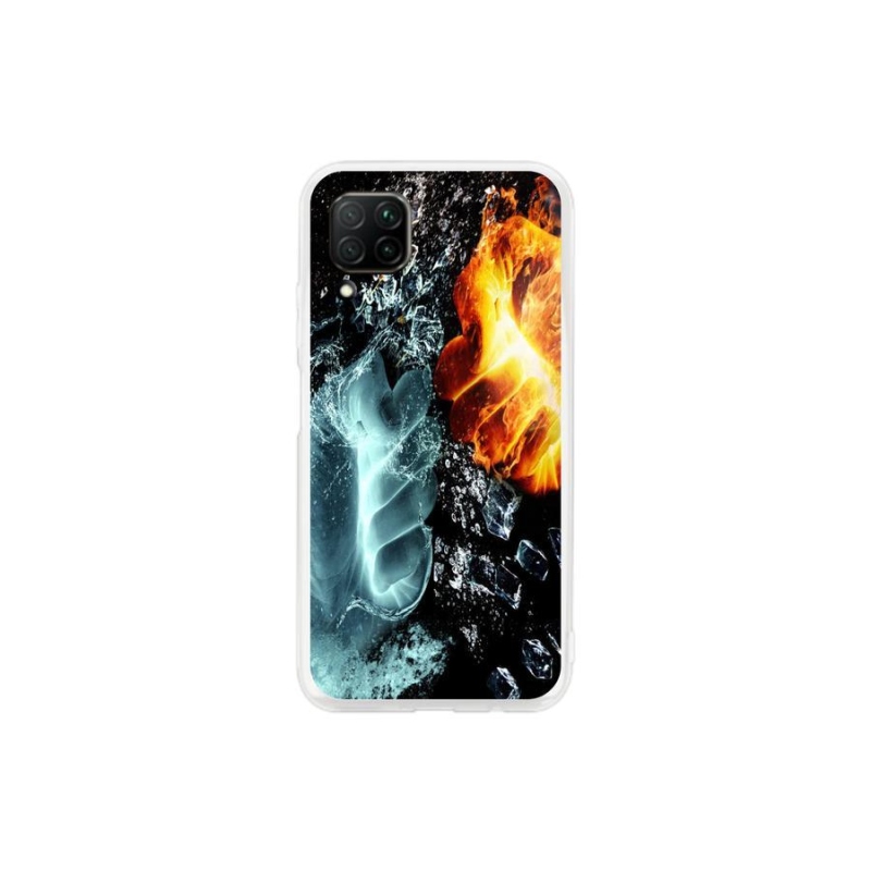 Zselés borítás mmCase a Huawei P40 Lite számára - víz és tűz