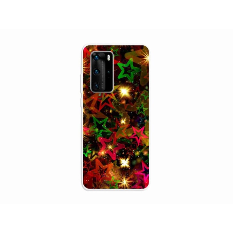 Gél borító mmCase mobiltelefonhoz Huawei P40 Pro - színes csillagok