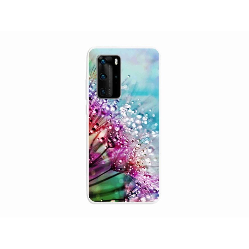 Gél borító mmCase a mobil Huawei P40 Pro - színes virágokhoz