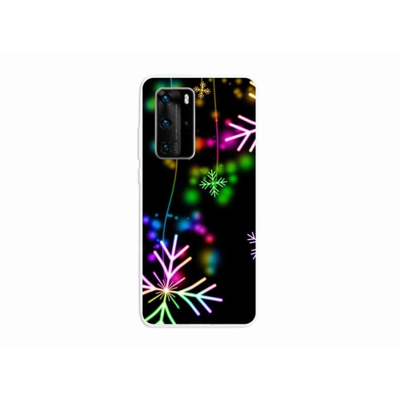 Gél borító mmCase a mobiltelefonon Huawei P40 Pro - színes pelyhek