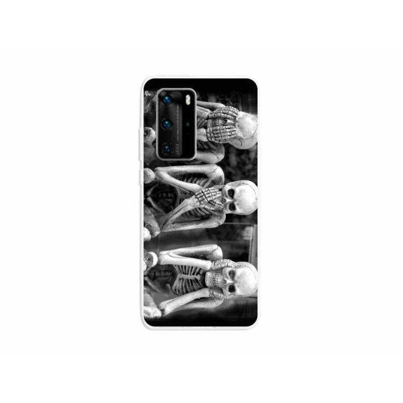 Gél borítás mmCase a Huawei P40 Pro számára - csontvázak