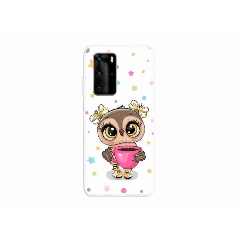 Gél borító mmCase a Huawei P40 Pro készülékhez - rajzfilm bagoly