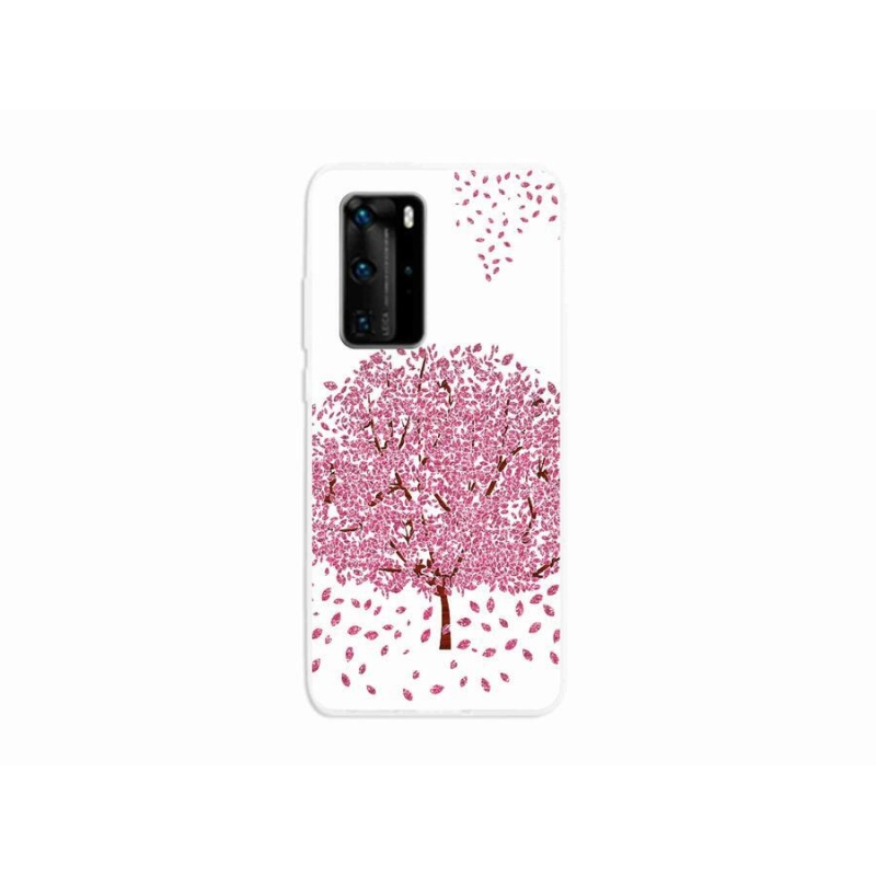 Gél borító mmCase a mobil Huawei P40 Pro - rajzfilm fa levelekkel
