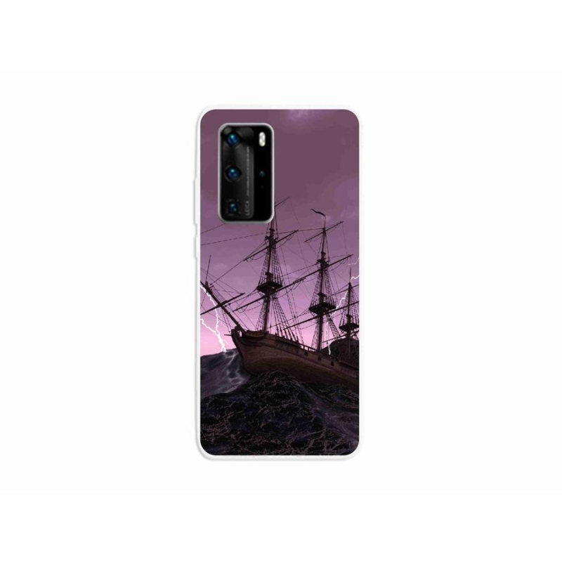 Gél borítás mmCase a Huawei P40 Pro számára - hajó a viharban