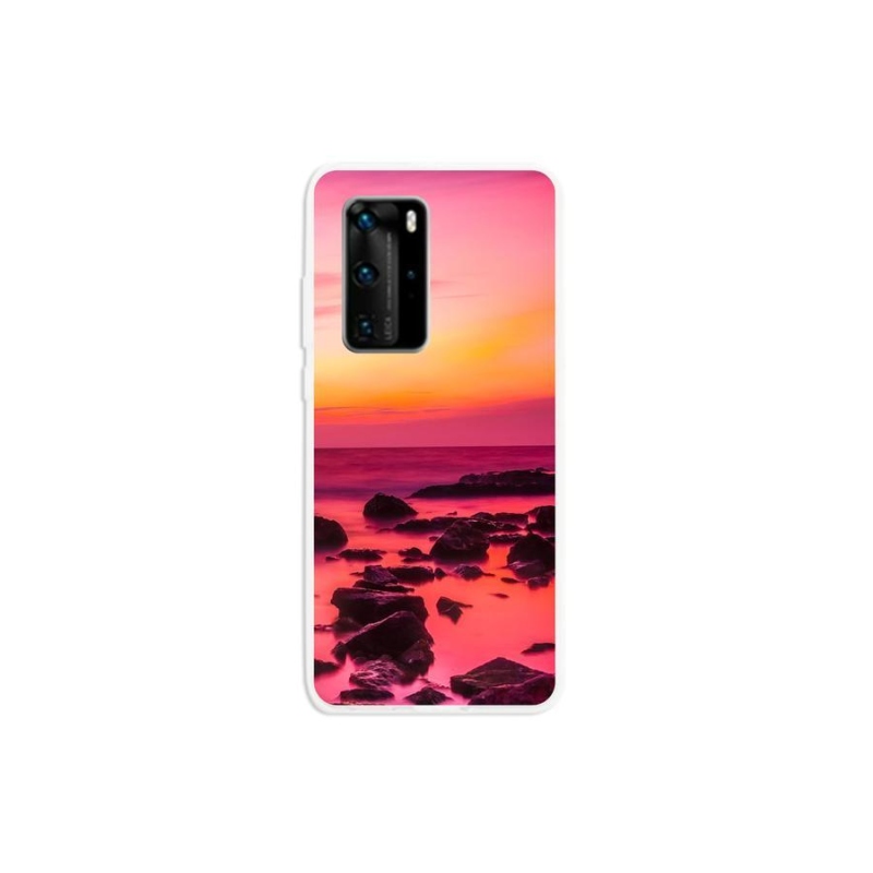 Gél borítás mmCase a Huawei P40 Pro számára - tenger és ragyogás