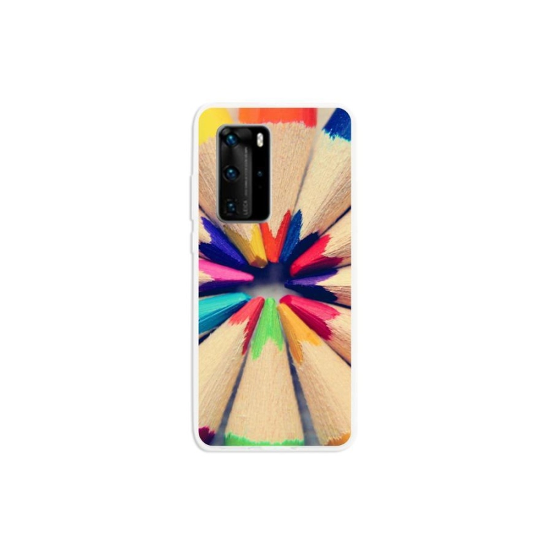 Gél borító mmCase a Huawei P40 Pro készülékhez - zsírkréták