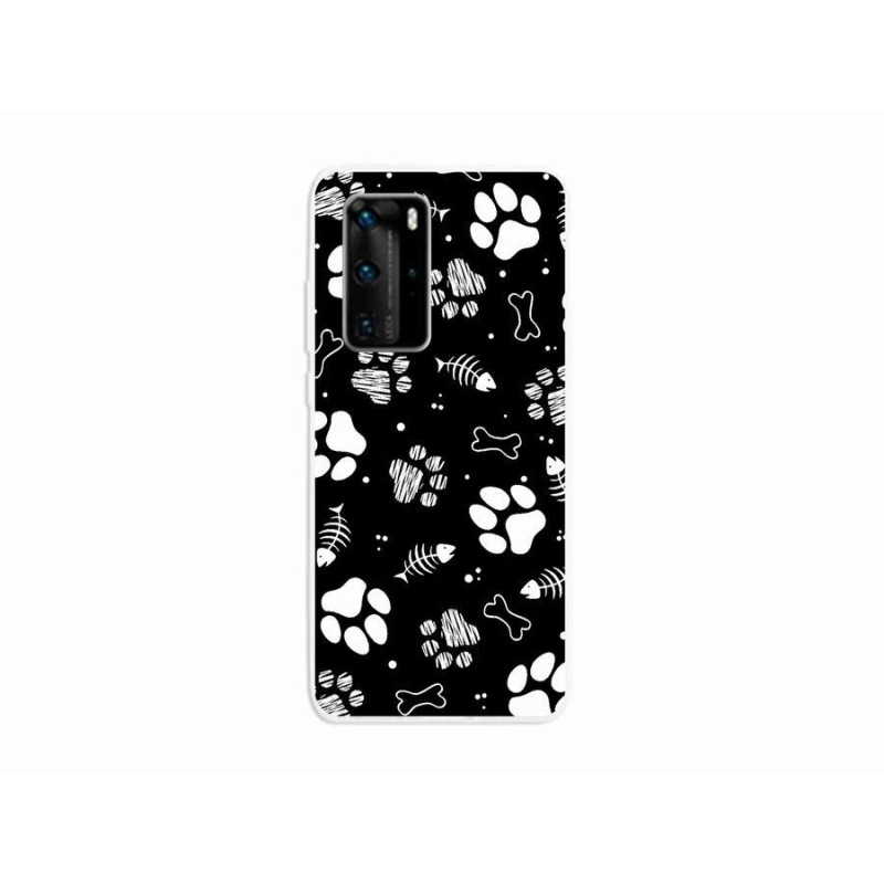 Gél borítás mmCase a Huawei P40 Pro számára - kutyamancsok