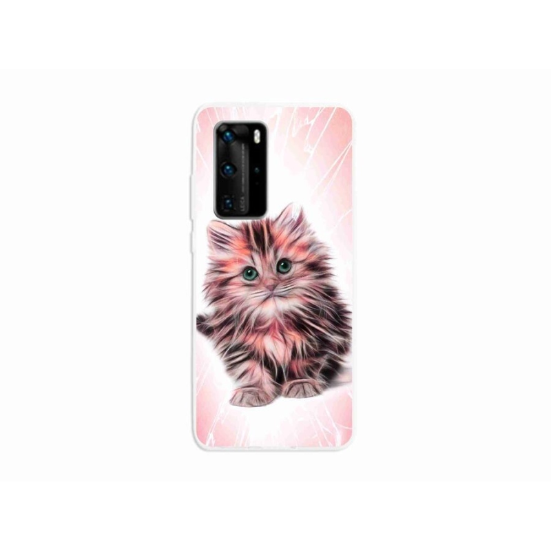 Gél borítás mmCase mobil Huawei P40 Pro - cuki cica - mmCase mobilhoz