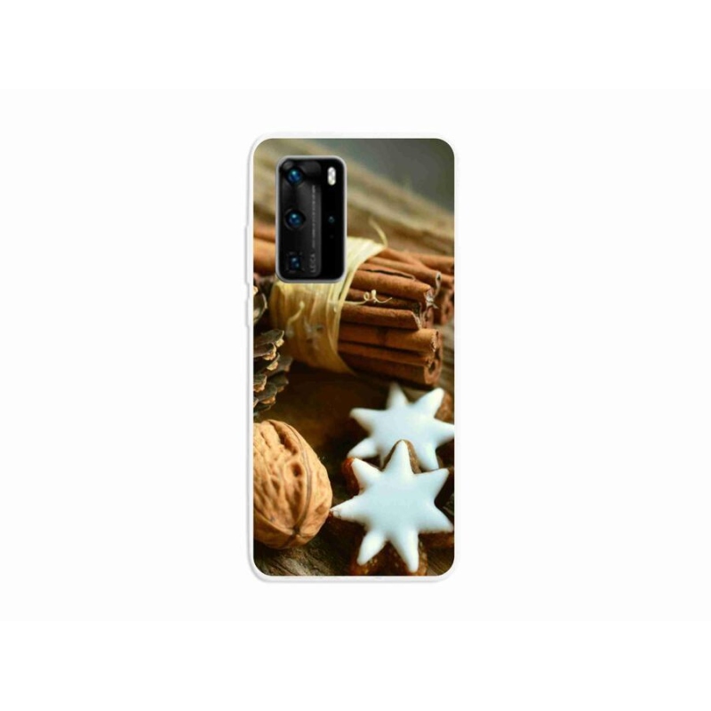 Gél borítás mmCase a Huawei P40 Pro számára - fahéj és mézeskalács