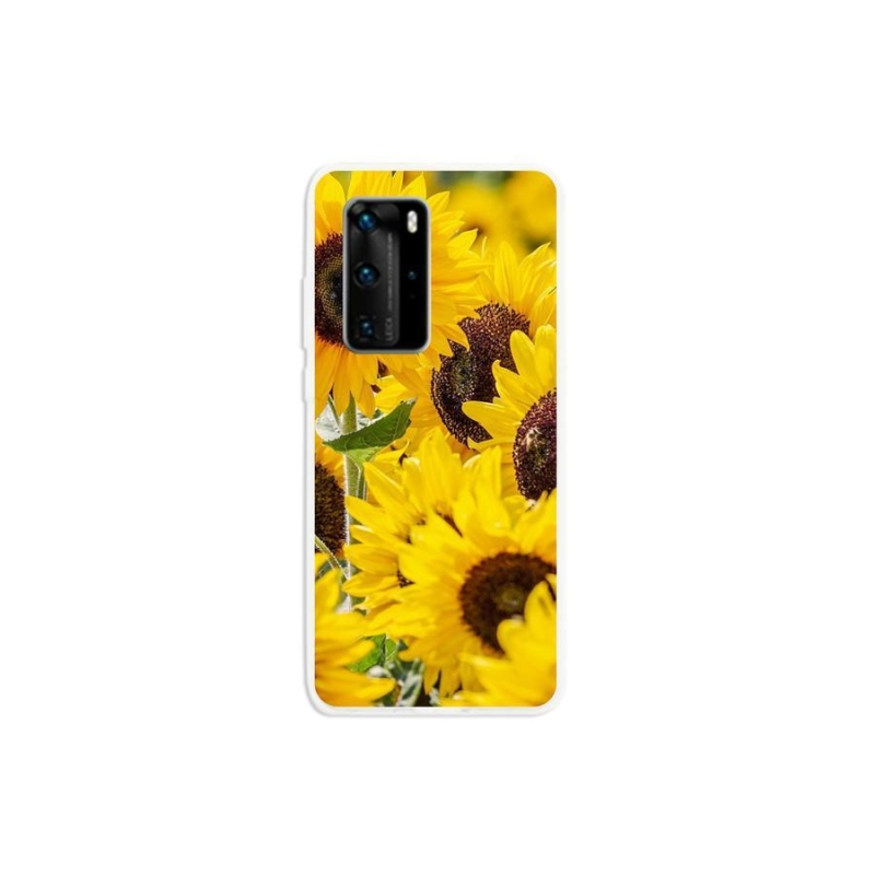 Zselés borítás mmCase a Huawei P40 Pro készülékhez - Napraforgó