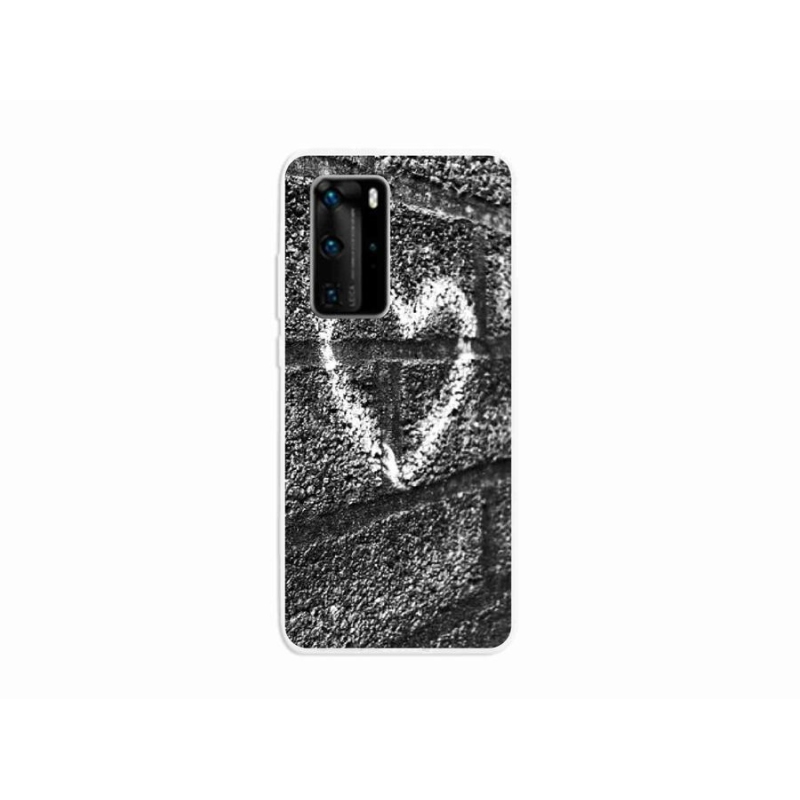 Gél borítás mmCase a Huawei P40 Pro számára - szív a falon