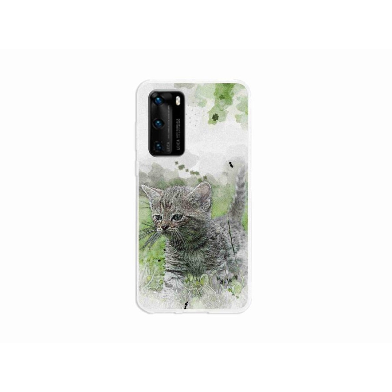 Gél borító mmCase mobil Huawei P40 - aranyos cica 1