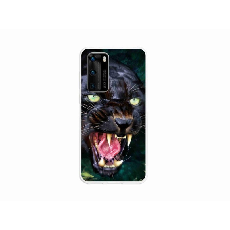 Gél borítás mmCase a Huawei P40-hez - dühös fekete párduc