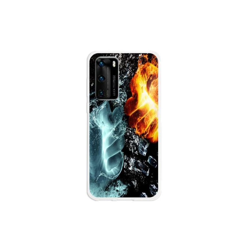 Zselés borítás mmCase a Huawei P40-hez - víz és tűz