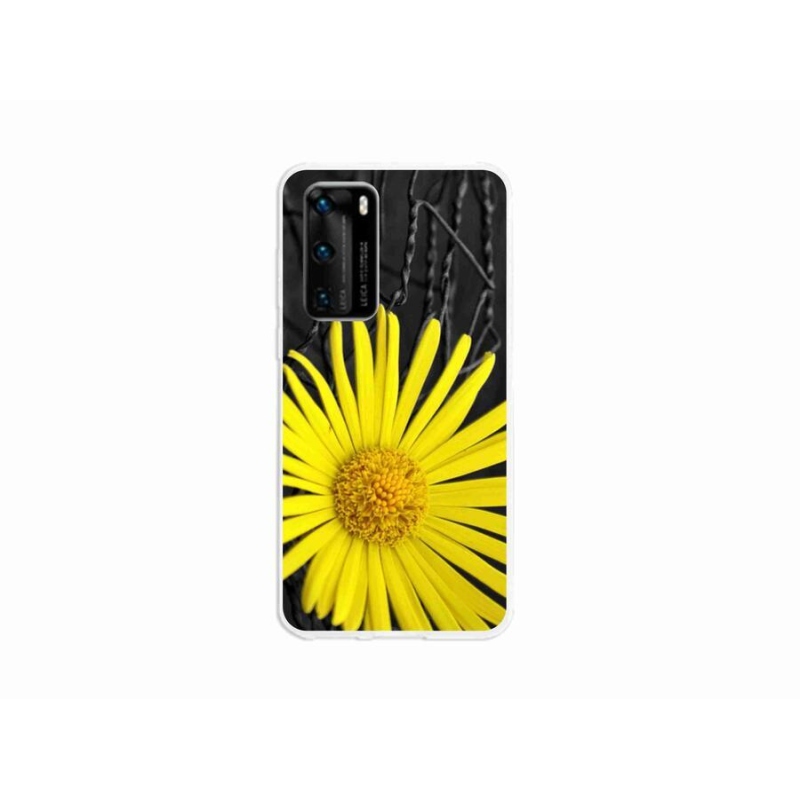 Gél borító mmCase mobiltelefonhoz Huawei P40 - sárga virág