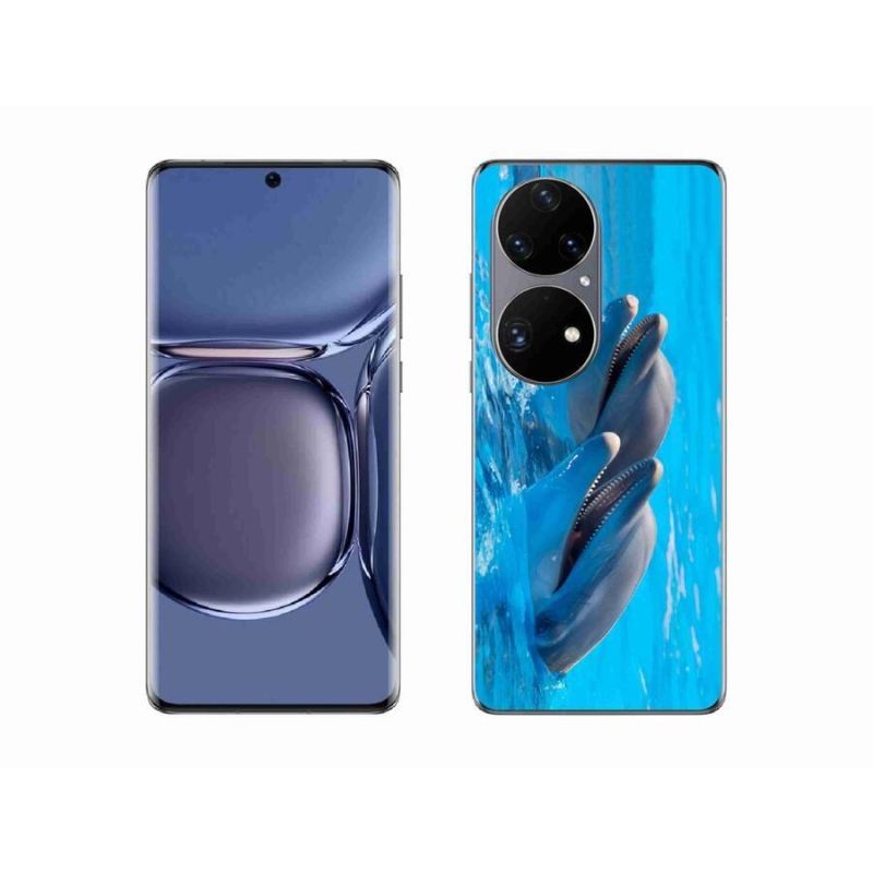 Gél borítás mmCase mobil Huawei P50 Pro - delfinek - mobiltelefonhoz