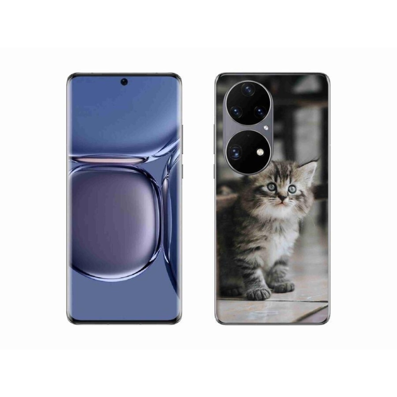Gél borító mmCase a mobil Huawei P50 Pro - cica számára