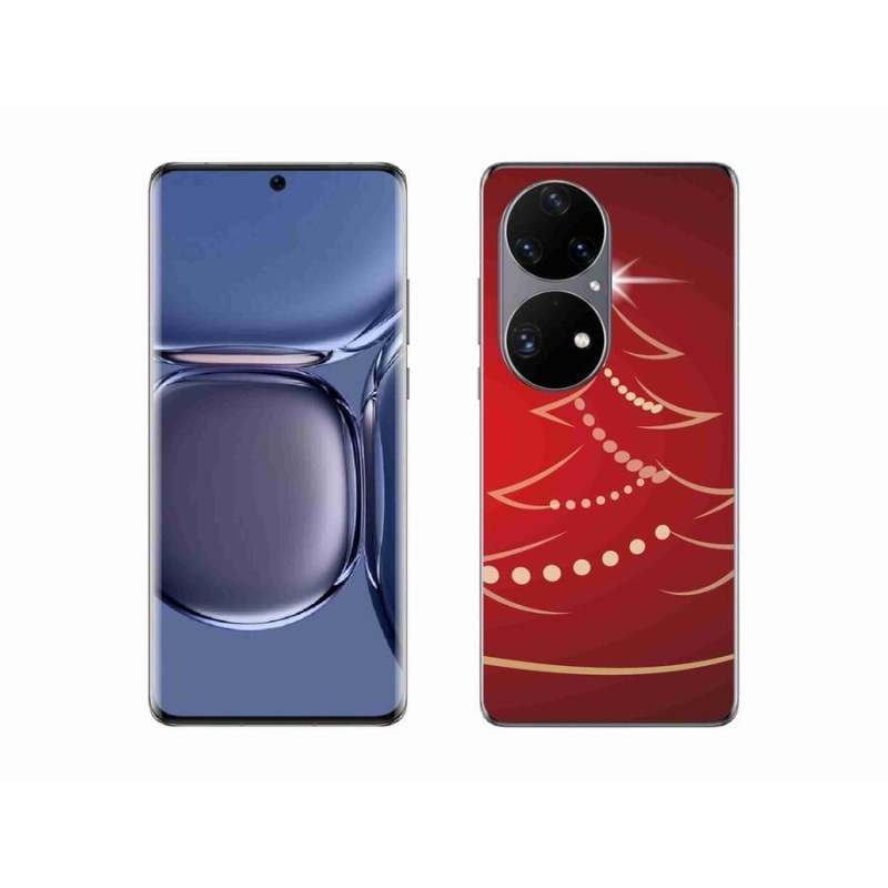 Gél borító mmCase mobil Huawei P50 Pro - karácsonyfa karikatúra