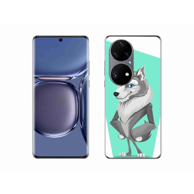 Gél borító mmCase a mobil Huawei P50 Pro - rajzfilm farkashoz