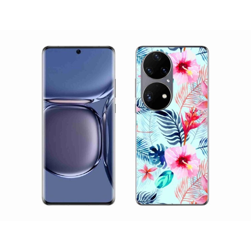 Zselés borító mmCase a mobil Huawei P50 Pro - virágokhoz